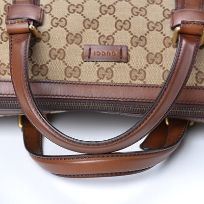Gucci Monogram Medium Lady Web Boston Bag Beige Cuir 13 of 16