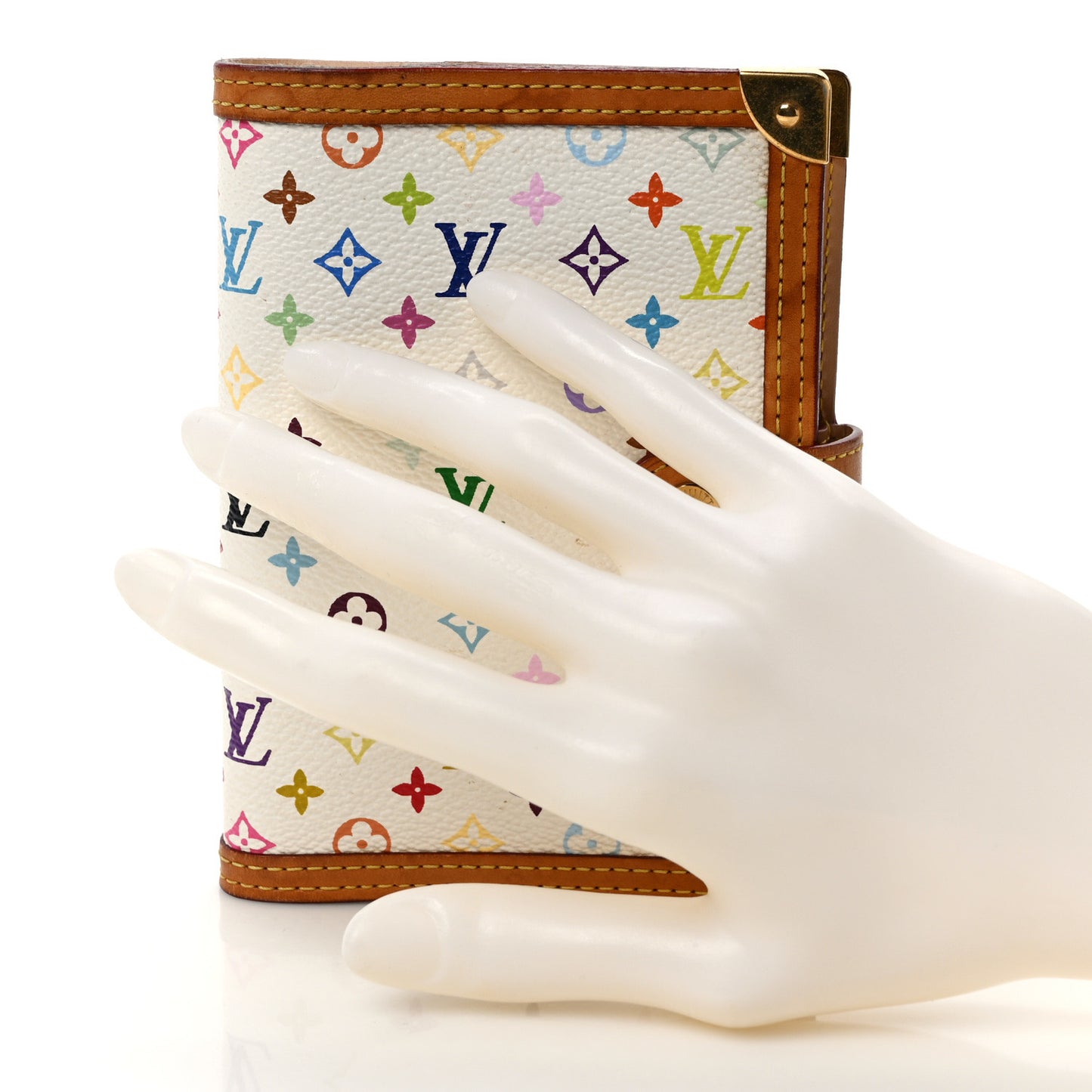 Monogram Multicolor Small Ring Agenda Cover White