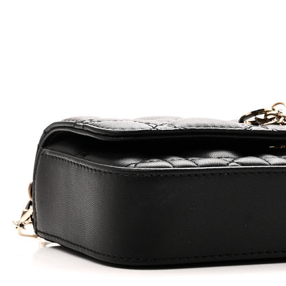 Christian Dior Lambskin Cannage Dior Talk Phone Pouch Black 8 of 10