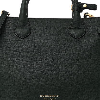 Burberry Derby Calfskin House Check Medium Banner Tote Dark Bottle Green 9 of 13