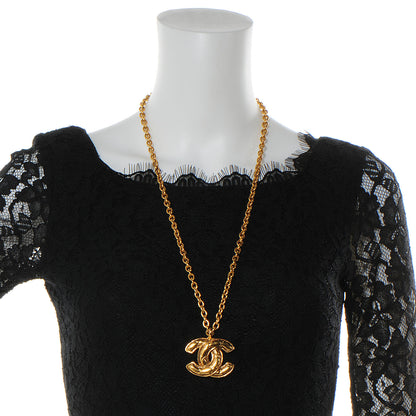Chanel Quilted CC Long Chain Necklace Gold 2 of 5