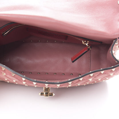 Valentino Garavani Suede Medium Rockstud Spike Shoulder Bag Antico Rosa 5 of 12