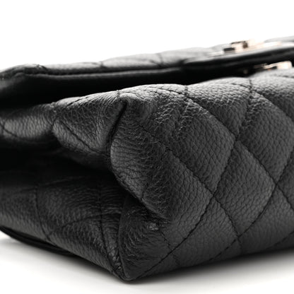 Chanel Grained Calfskin Quilted 2.55 Reissue Flap Belt Bag Clutch Black 9 of 10