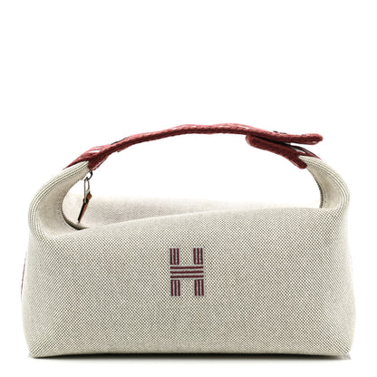 Hermes Canvas Small Bride-A-Brac Natural Rouge H 1 of 9