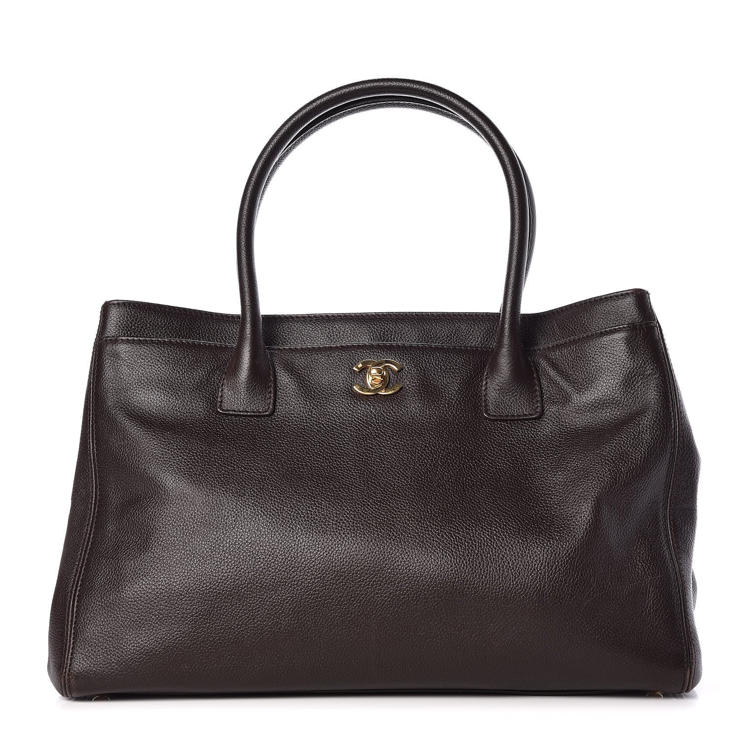 Chanel Calfskin Cerf Executive Shopper Tote Brown 1 of 13