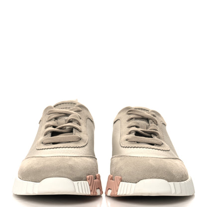 Hermes Sport Goatskin Suede Goatskin Womens Bouncing Sneakers 38.5 Beige Esquisse 3 of 9