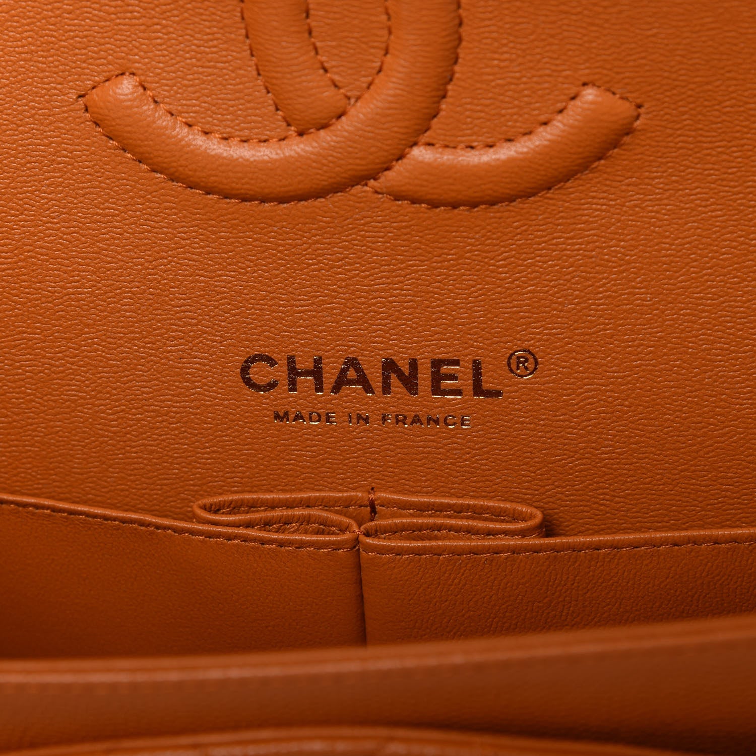 Chanel Caviar Quilted Medium Double Flap Light Brown 8 of 11