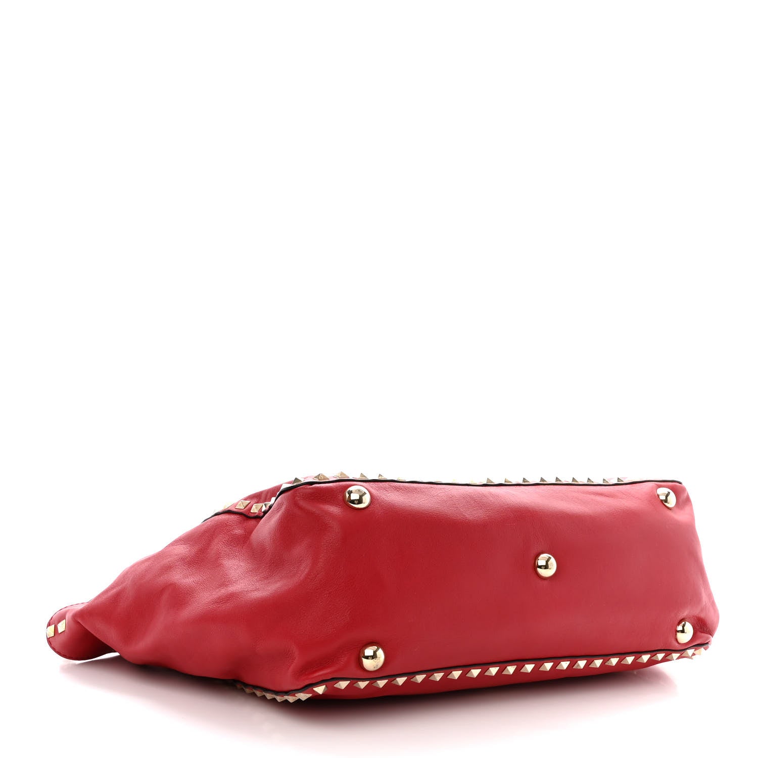 Valentino Garavani Vitello Medium Rockstud Tote Rosso Valentino 4 of 12