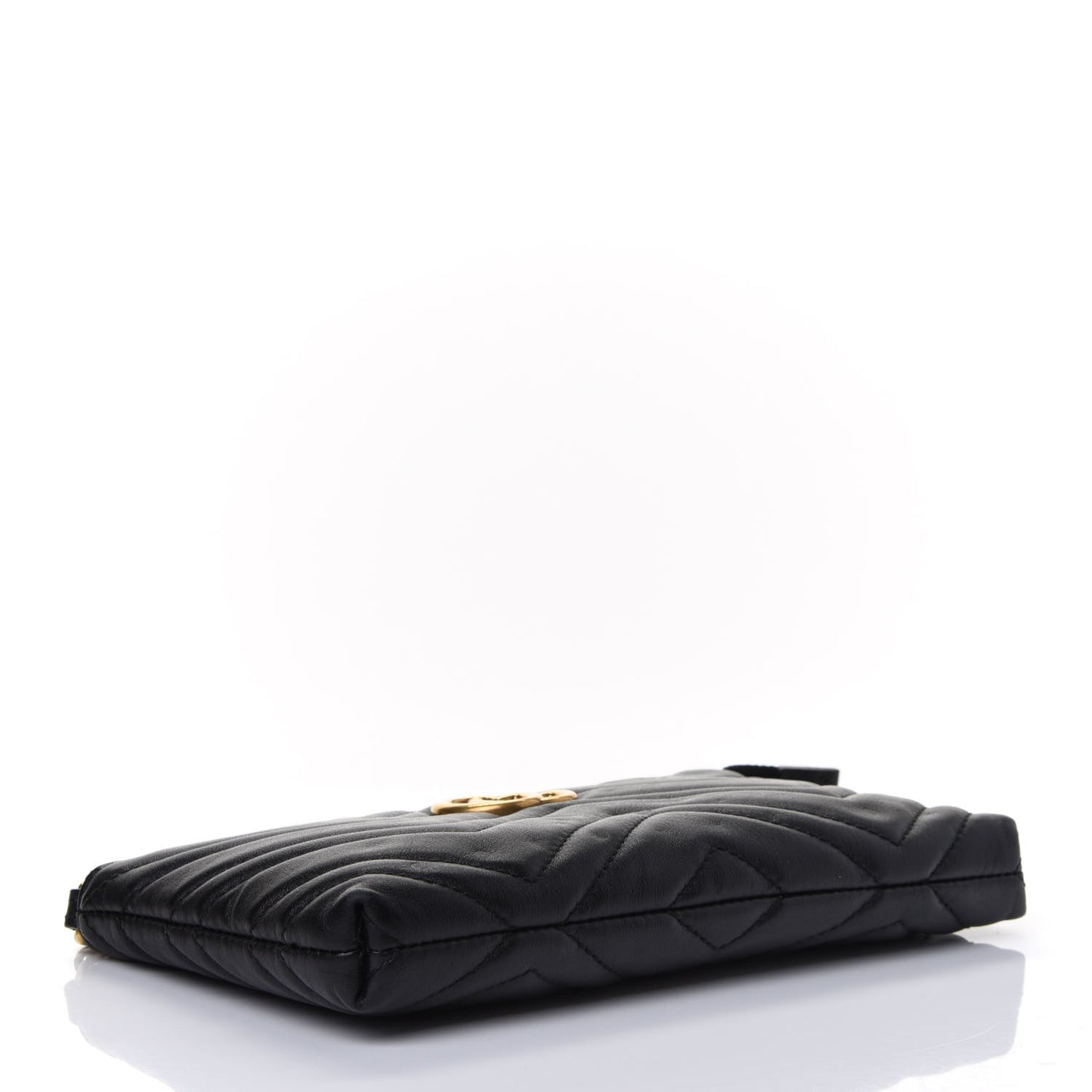 Calfskin Matelasse Mini GG Marmont Chain Bag Black