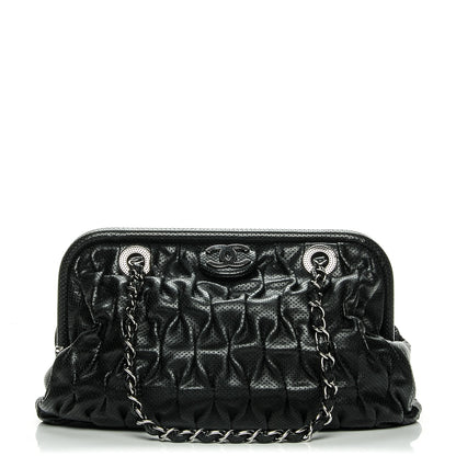 Chanel Calfskin Perforated Drill Frame Bag Black 1 of 7