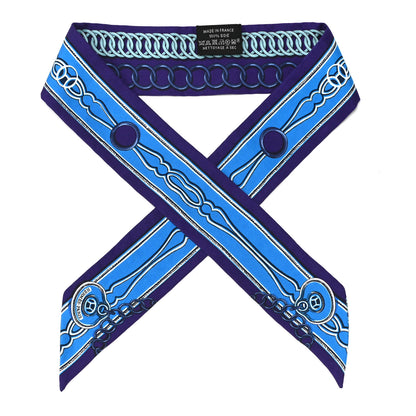 Hermes Silk Maillons Twilly Ultra Violet Cobalt 1 of 4