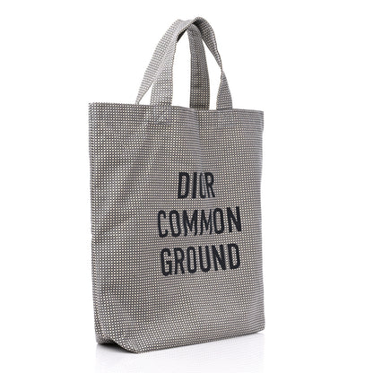 Christian Dior Canvas Print Cruise Tote Ivory Navy 3 of 8