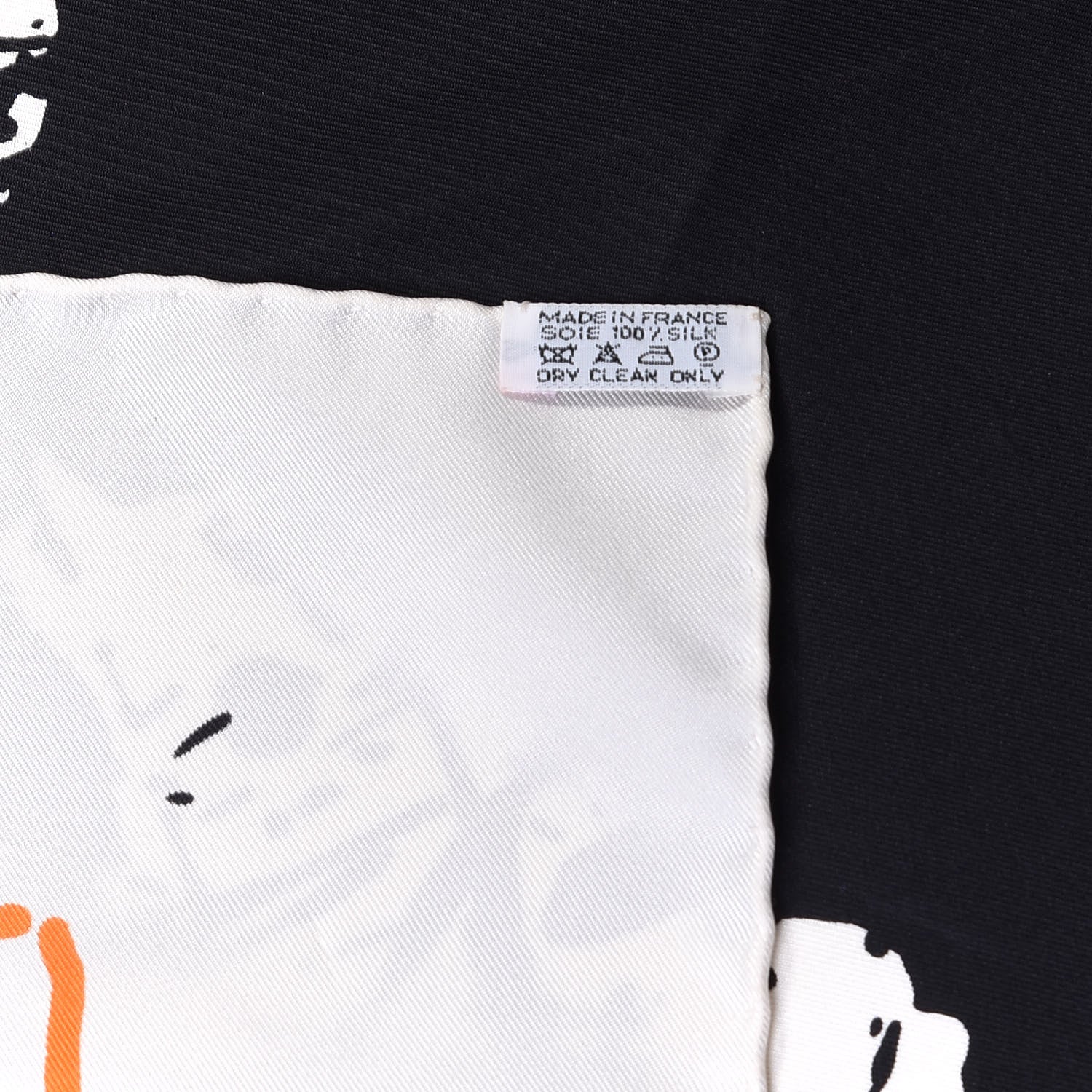 Hermes Silk Cheval Surprise Scarf 90 White Black 4 of 4