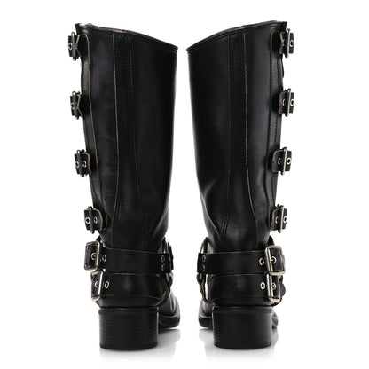Miu Miu Calfskin Harness Boots 40 Black 6 of 13