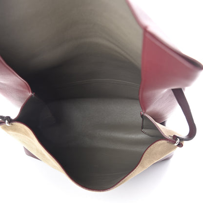 Celine Calfskin Suede All Soft Shoulder Bag Burgundy 5 of 8