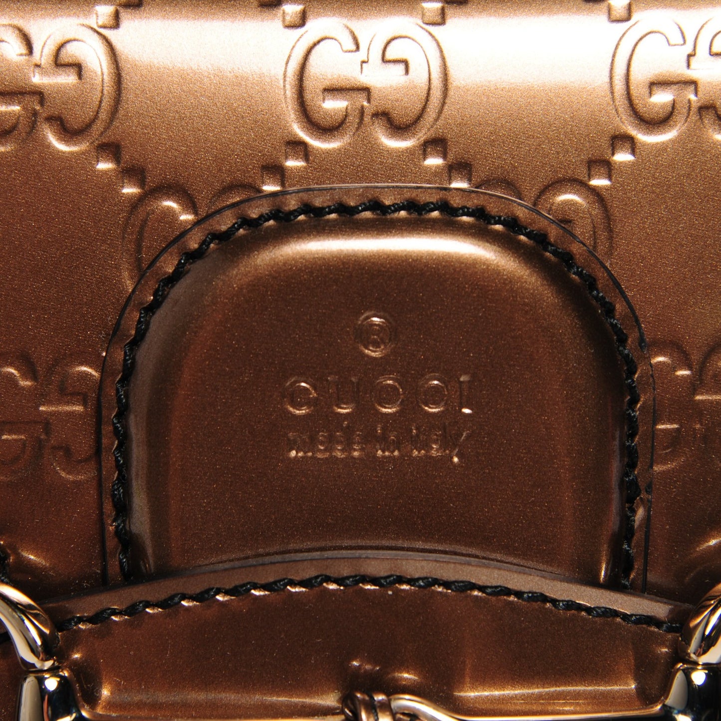 Shine Guccissima Medium Emily Chain Shoulder Bag Acero