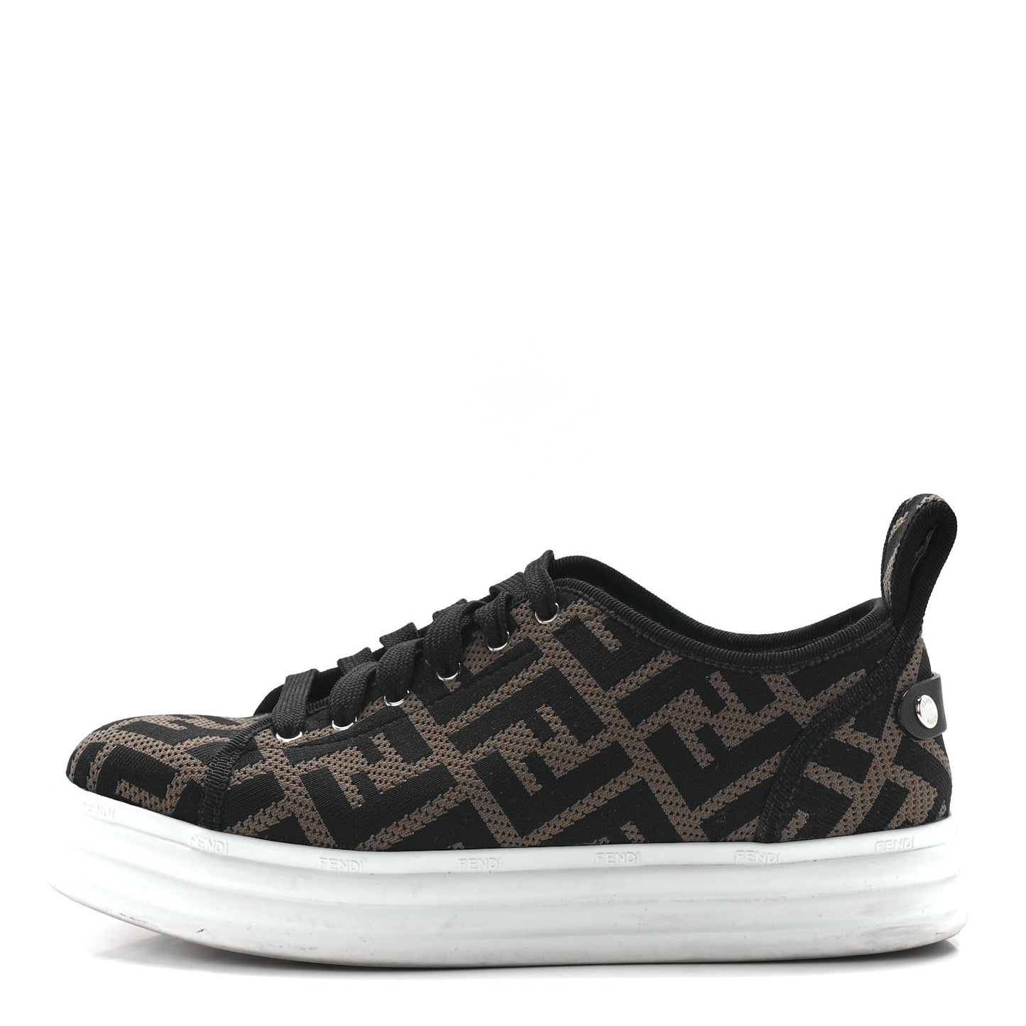 Fabric FF Micro-Perforated Rise Low Top Sneakers 36 Tobacco Black