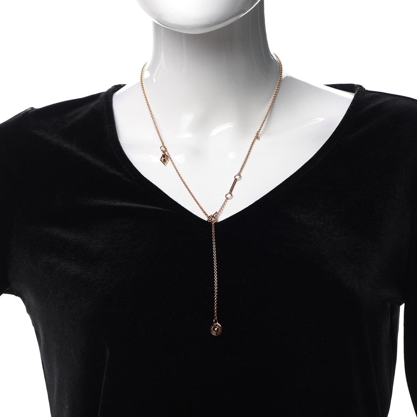 18K Rose Gold Diamond Gambade Necklace