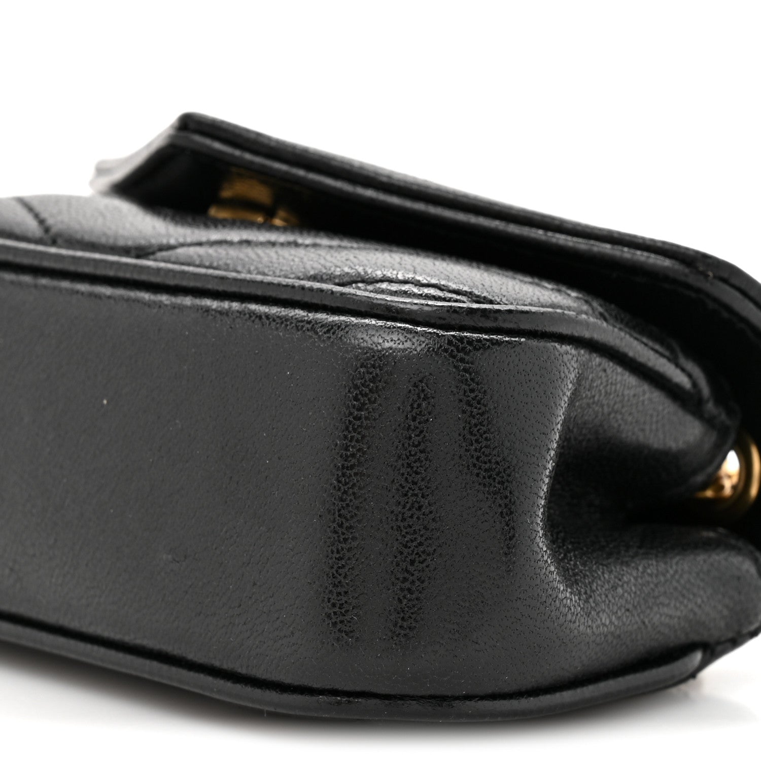 Saint Laurent Lambskin Chevron Quilted Micro LouLou Black 9 of 10