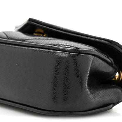 Saint Laurent Lambskin Chevron Quilted Micro LouLou Black 9 of 10