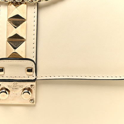 Valentino Garavani Vitello Medium Glam Lock Rockstud Flap Light Ivory 6 of 20