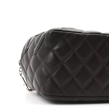 Chanel Calfskin Quilted Small Cambon Bowler Dark Brown 9 of 10