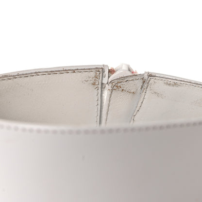 Christian Louboutin Calfskin Patent Love Is A Boot 100 Booties 36.5 White 7 of 9