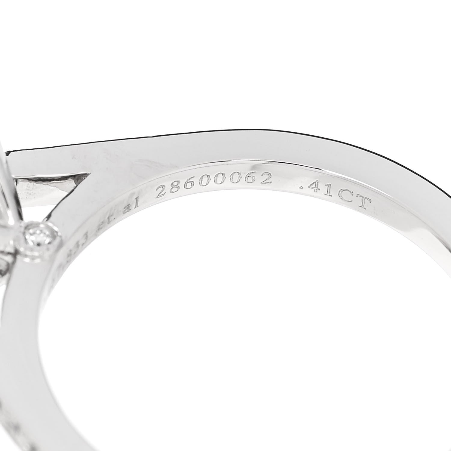 Tiffany Platinum Diamond .41ct Legacy Engagement Ring 52 6 5 of 9