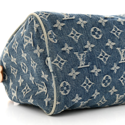 Louis Vuitton Monogram Denim Neo Speedy Blue 9 of 14