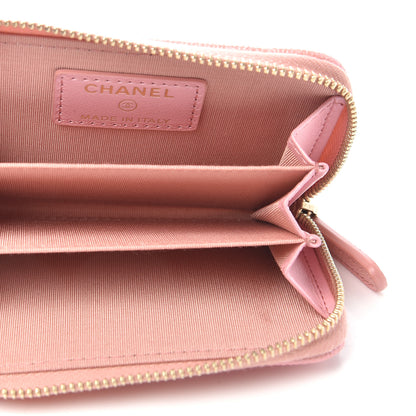 Chanel Iridescent Caviar Quilted Zip Coin Purse Pink 5 of 8