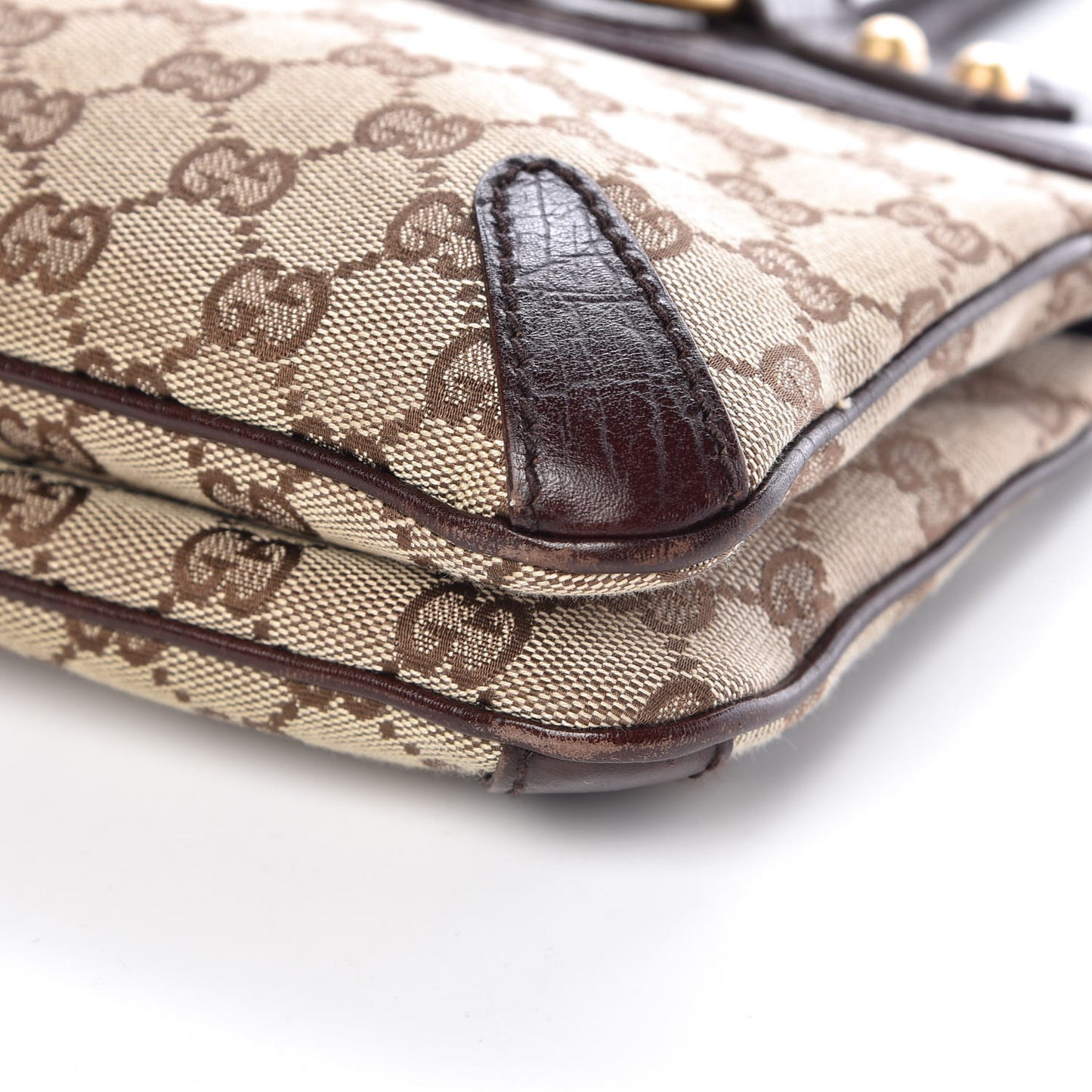 Monogram Horsebit Chain Shoulder Bag Brown