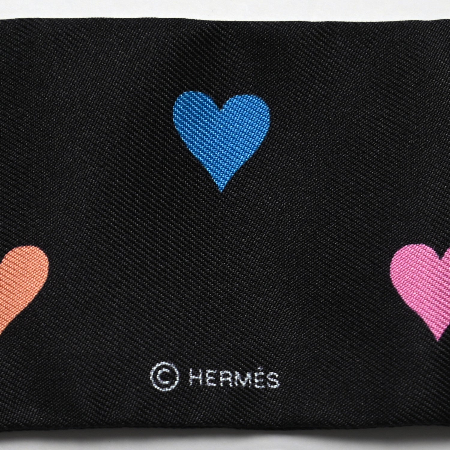 Hermes Silk Tea Time Twilly Black Rouge Multicolor 3 of 4