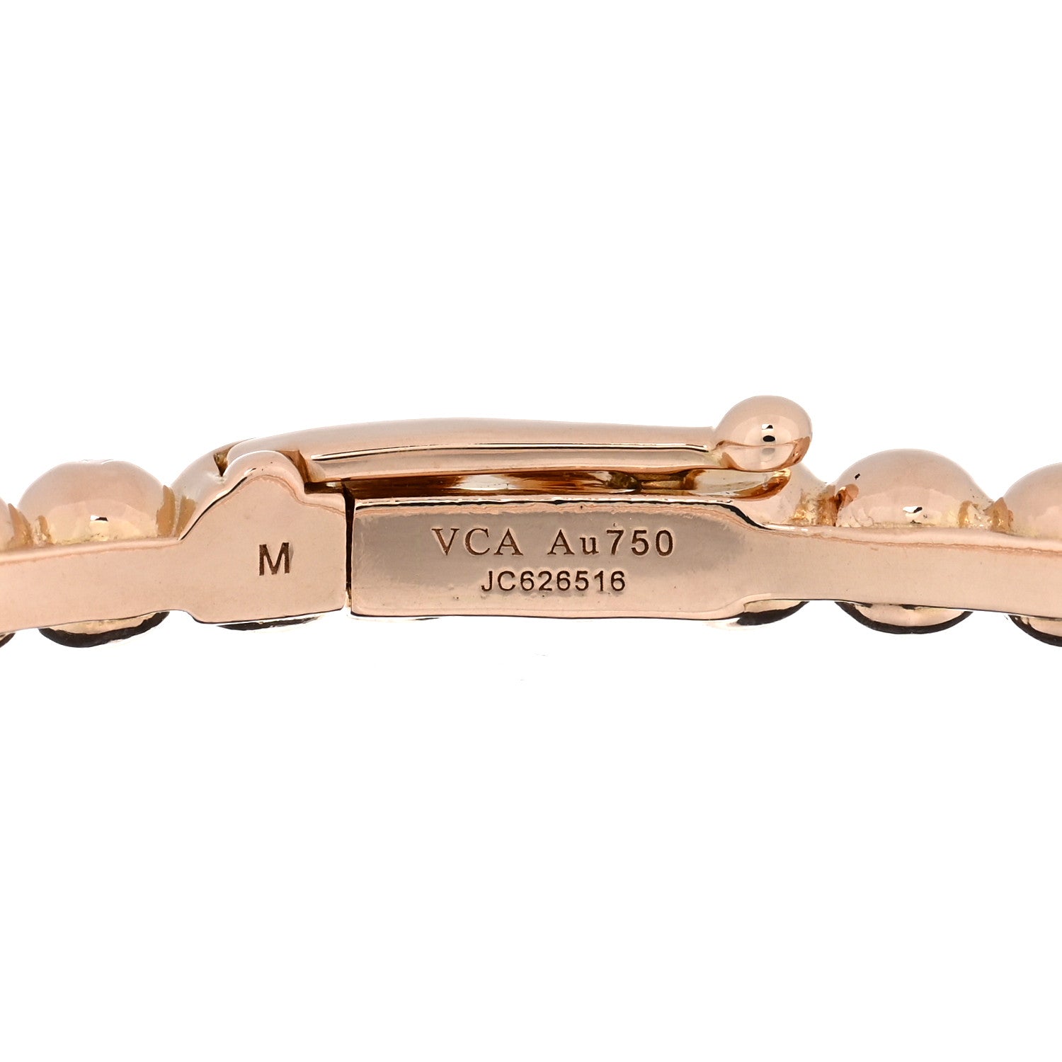 Van Cleef & Arpels 18K Rose Gold Perlee Pearls of Gold Bracelet M 3 of 5
