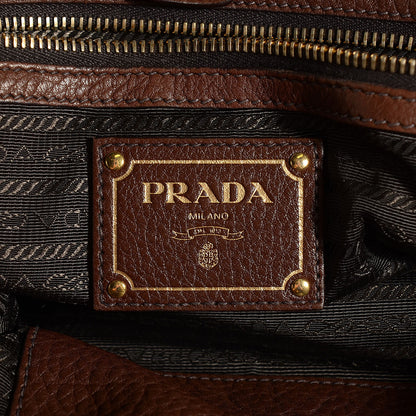 Prada Vitello Daino Tote Bruciato 6 of 12