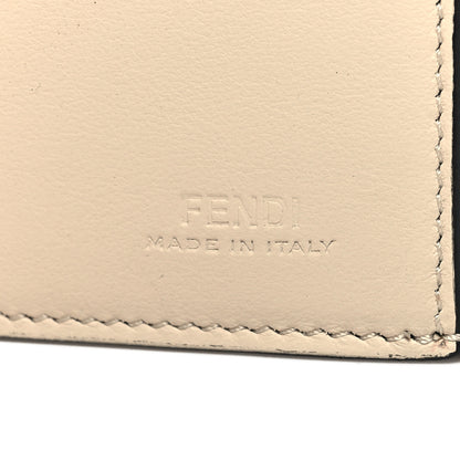 Fendi Cuoio Romano Vitello Grace Micro Peekaboo Tri-Fold Wallet Black Camelia 7 of 11