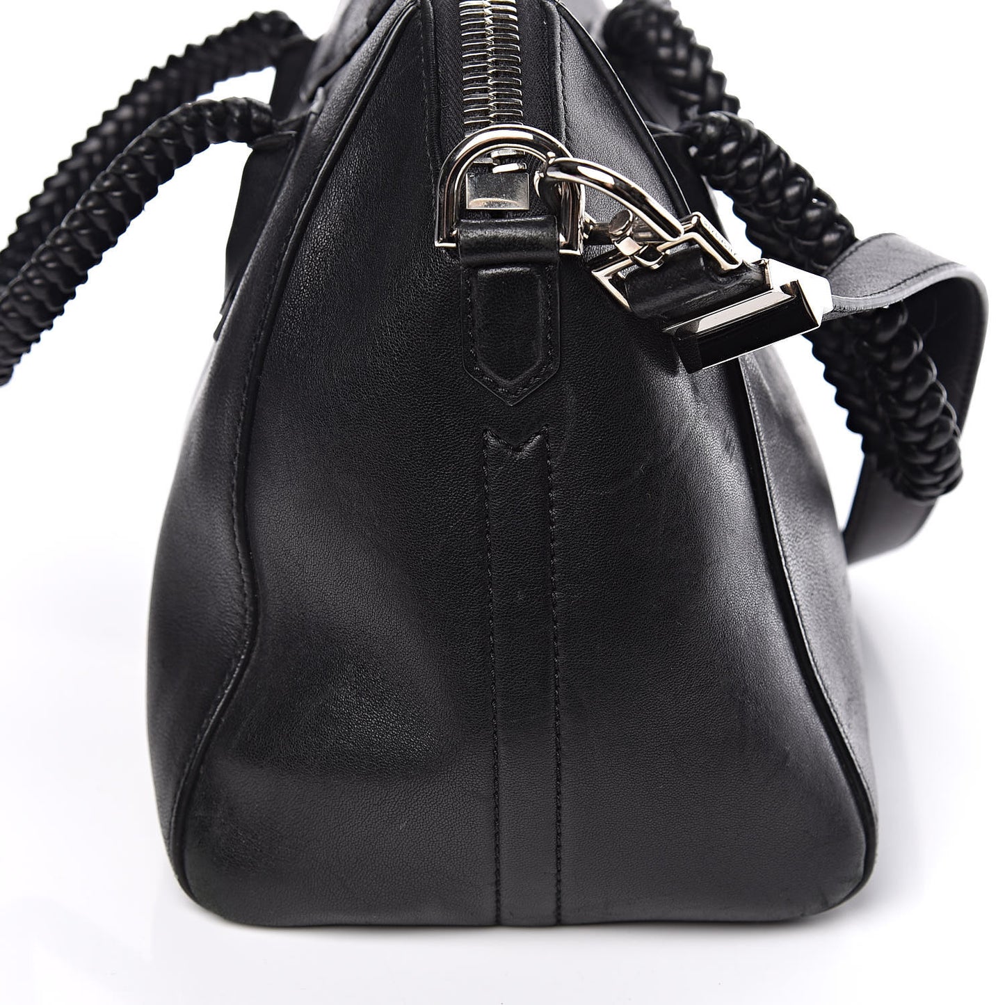 Calfskin Braid Small Antigona Black