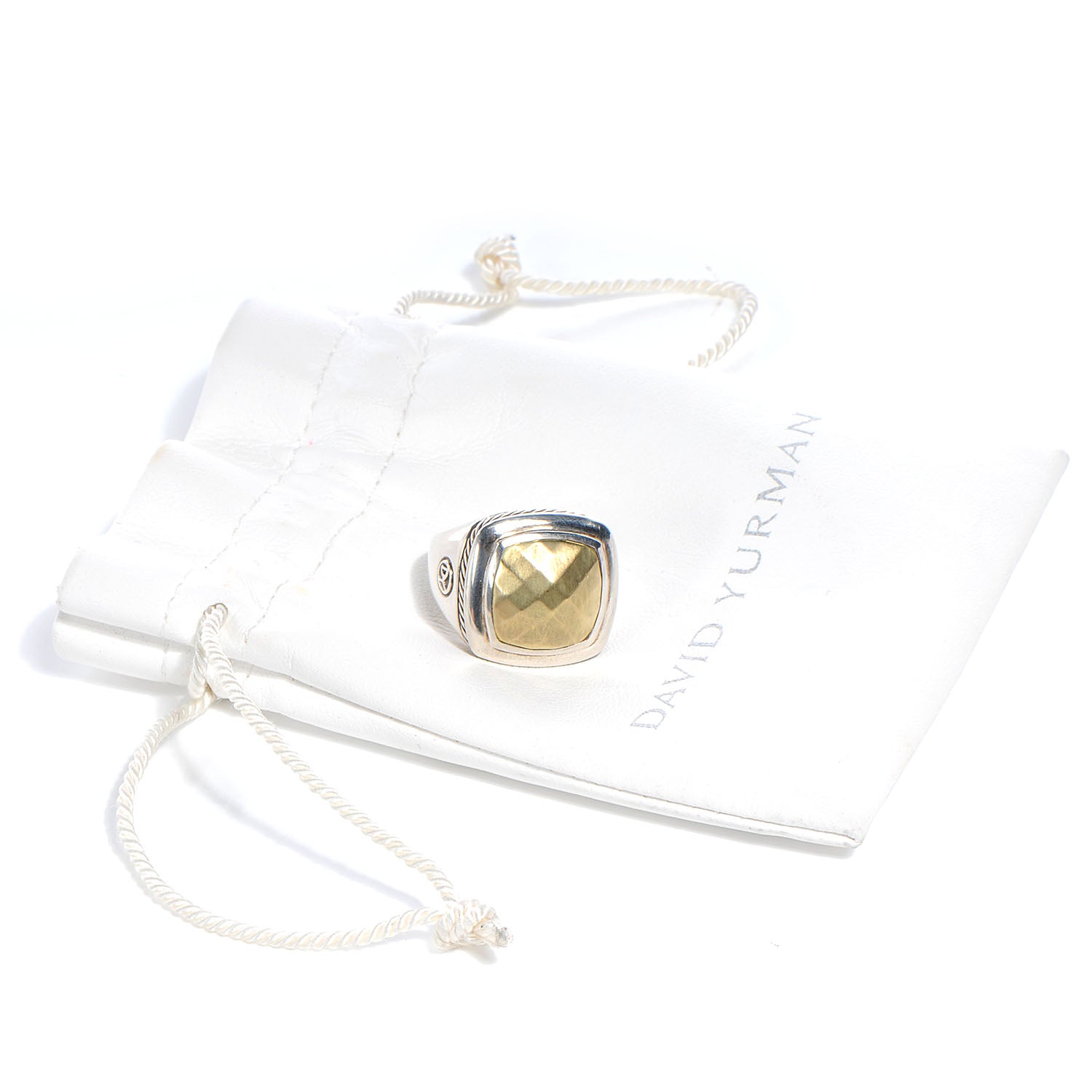 David Yurman Sterling Silver 18K Yellow Gold Dome Albion Statement Ring 57 8 5 of 5