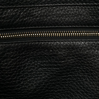 Valentino Garavani Pebbled Calfskin Large Rockstud Flip-Lock Messenger Bag Black 7 of 12