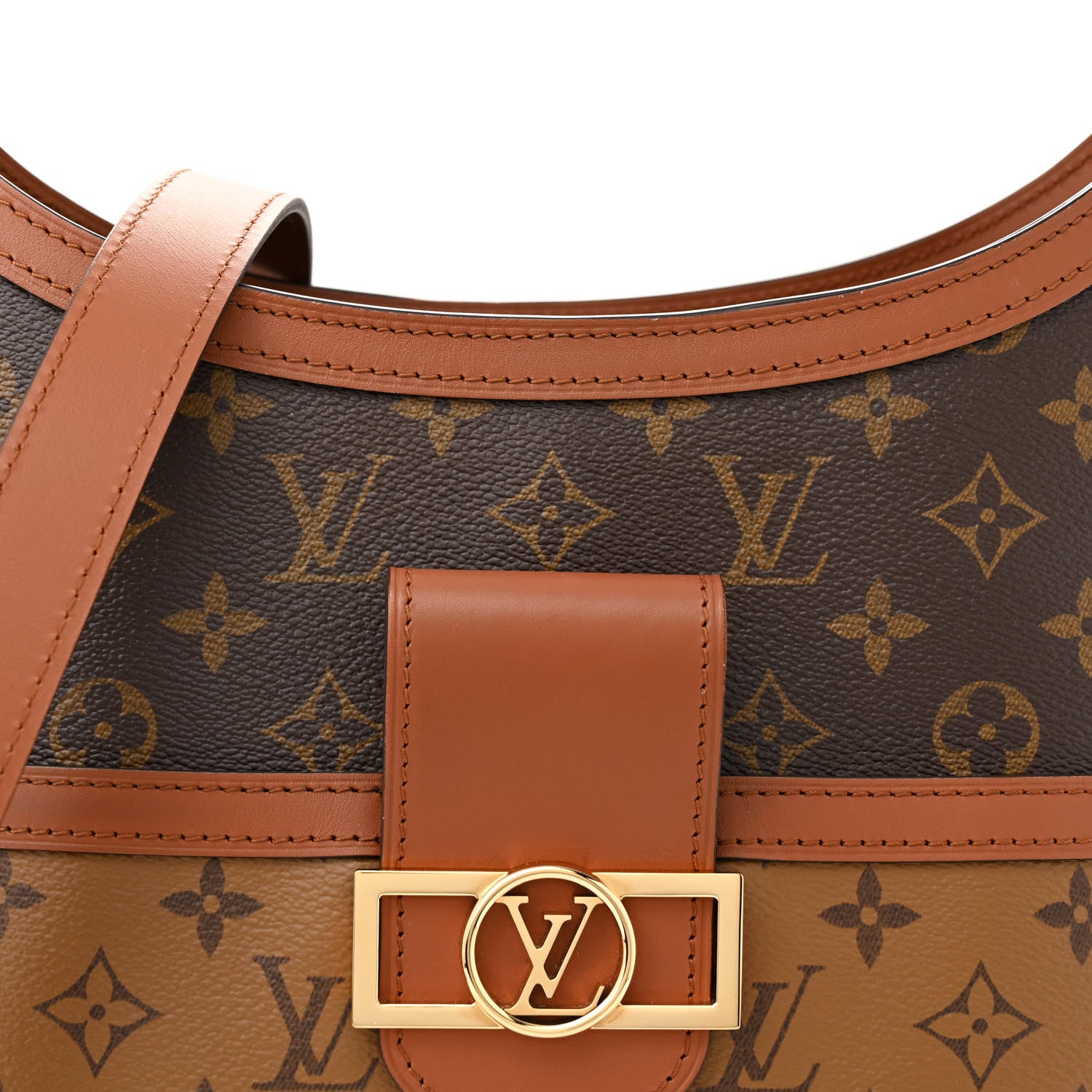 Louis Vuitton Reverse Monogram Dauphine Hobo MM 8 of 10