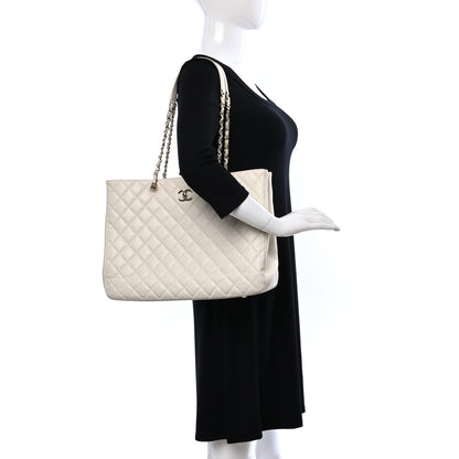 Chanel Caviar Quilted Large Classic Shopping Tote White 3 of 9