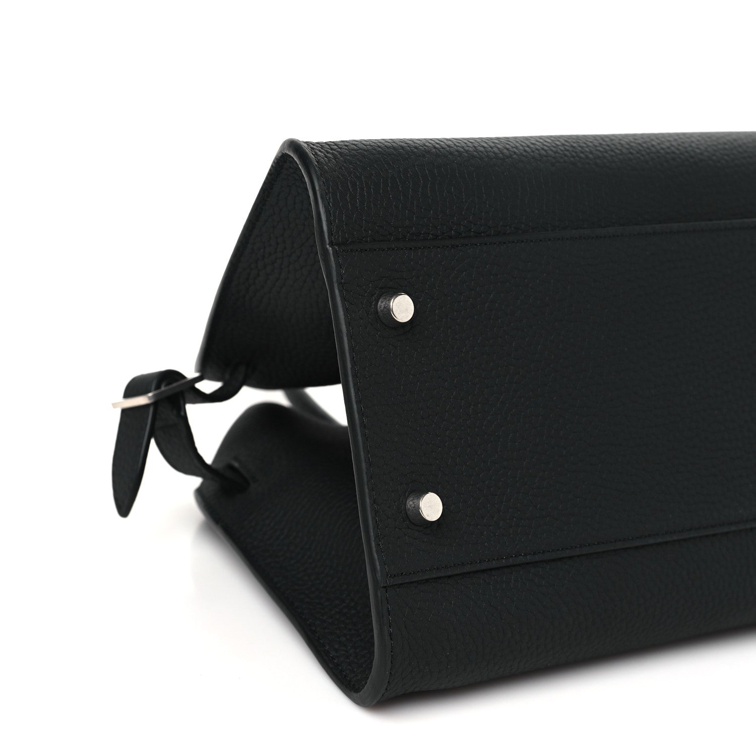 The Row Grained Calfskin Margaux Shoulder 12 Black 8 of 9