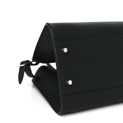 The Row Grained Calfskin Margaux Shoulder 12 Black 8 of 9