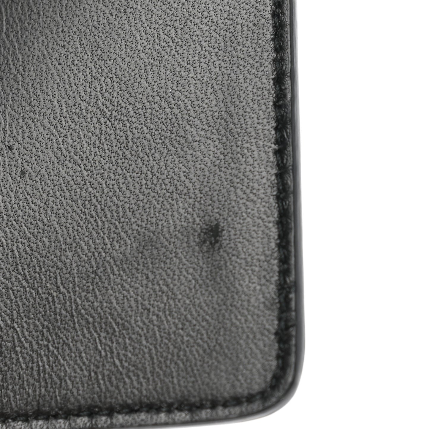 Lambskin Allover Logo Vertical Card Case Black