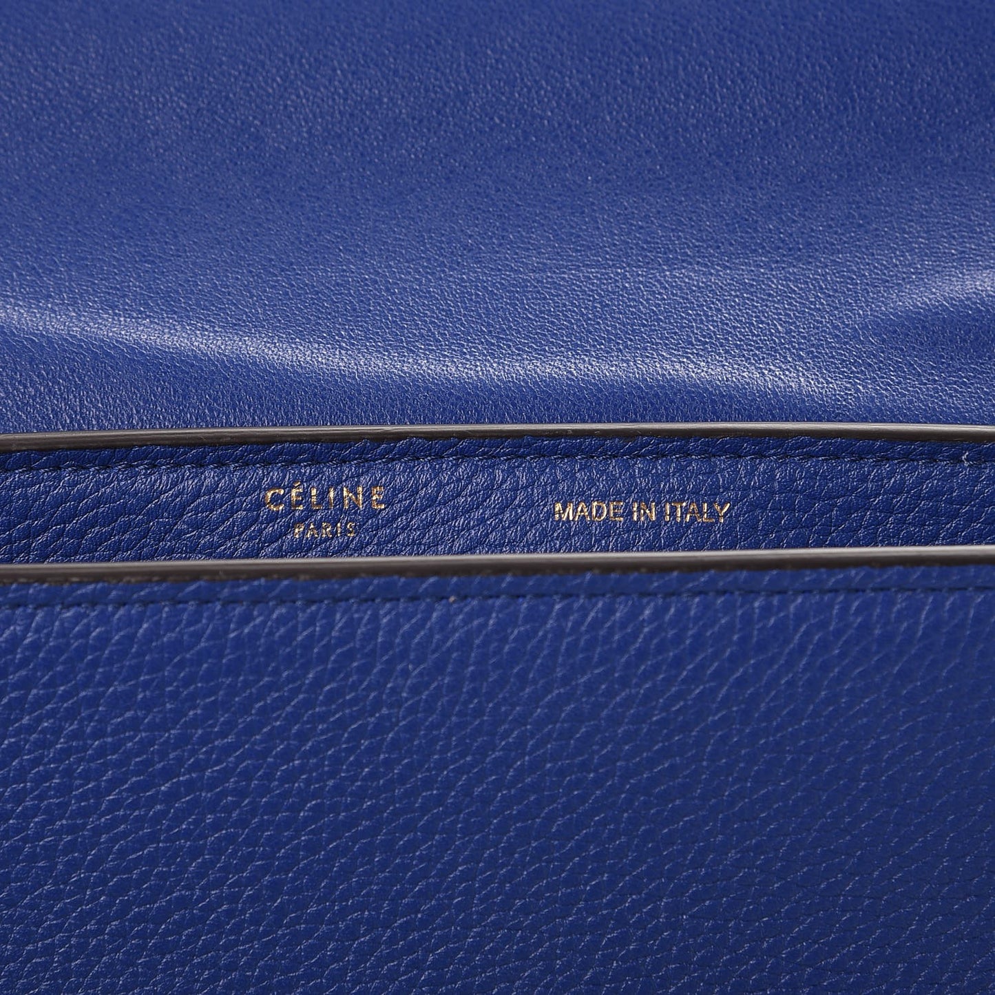 Drummed Calfskin Suede Small Trapeze Indigo