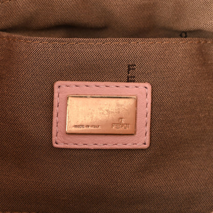 Fendi Calfskin Perforated Small Chef Shoulder Bag Pink 5 of 9