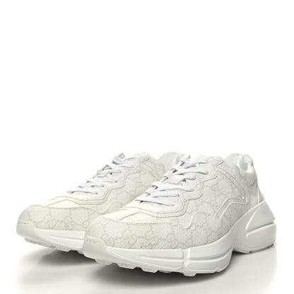 Gucci GG Supreme Monogram Mens Rhyton Sneakers 8 White 3 of 10