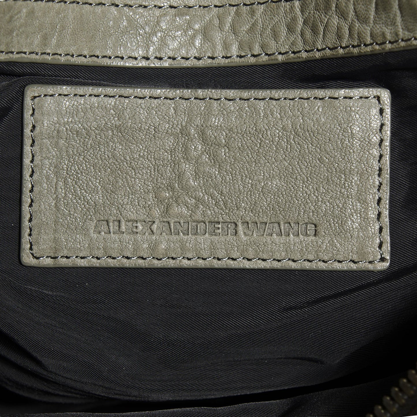 Pebbled Lambskin Rocco Sage Antique Brass Hardware