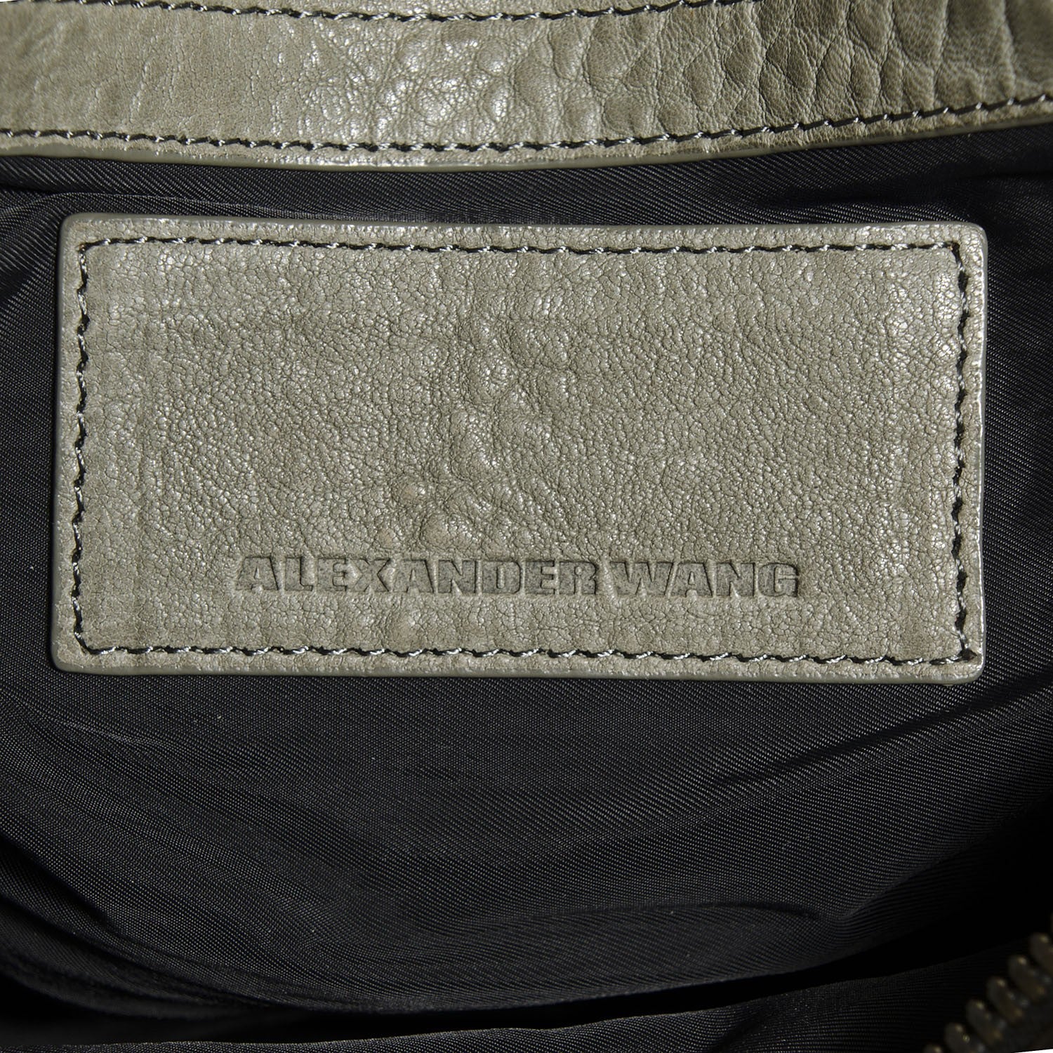 Alexander Wang Pebbled Lambskin Rocco Sage Antique Brass Hardware 7 of 9