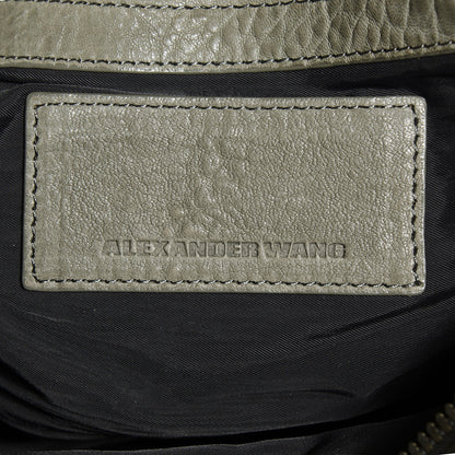 Alexander Wang Pebbled Lambskin Rocco Sage Antique Brass Hardware 7 of 9