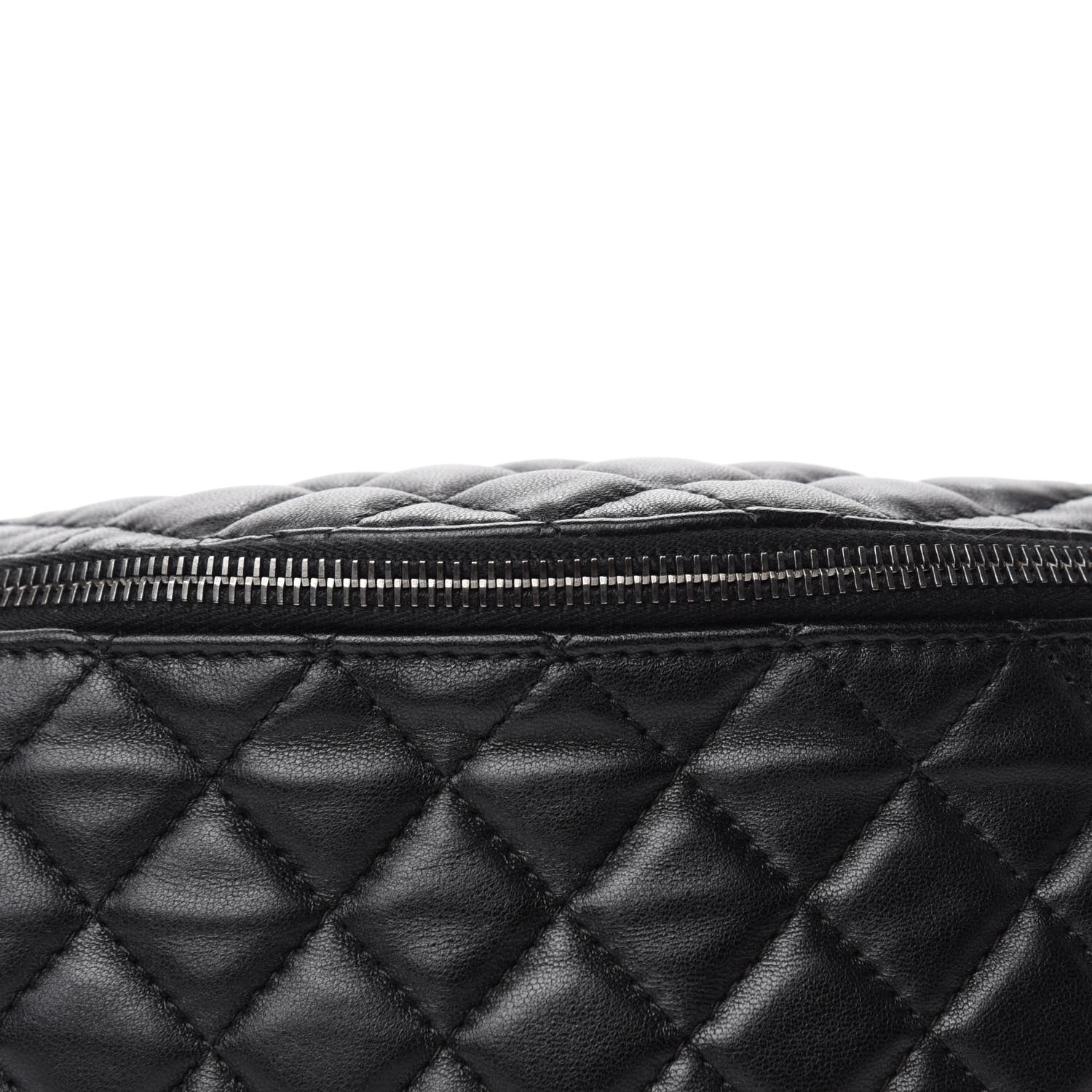 Chanel Lambskin Quilted Banane Waist Bag Fanny Pack Black 10 of 10